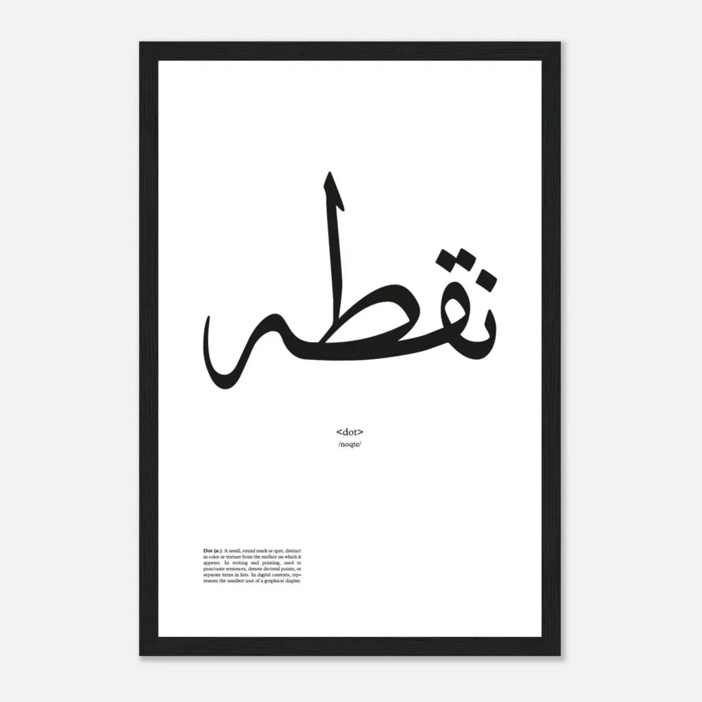 Words dot Art Print Framed