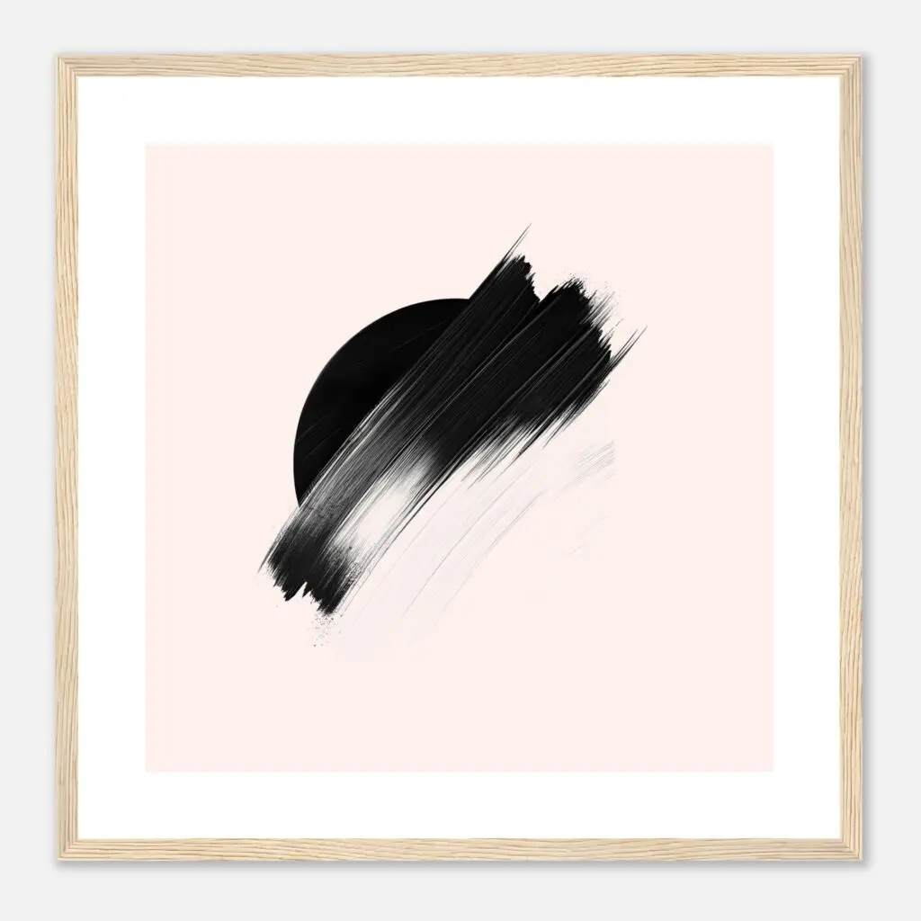 Brushstroke CP Art Print Framed