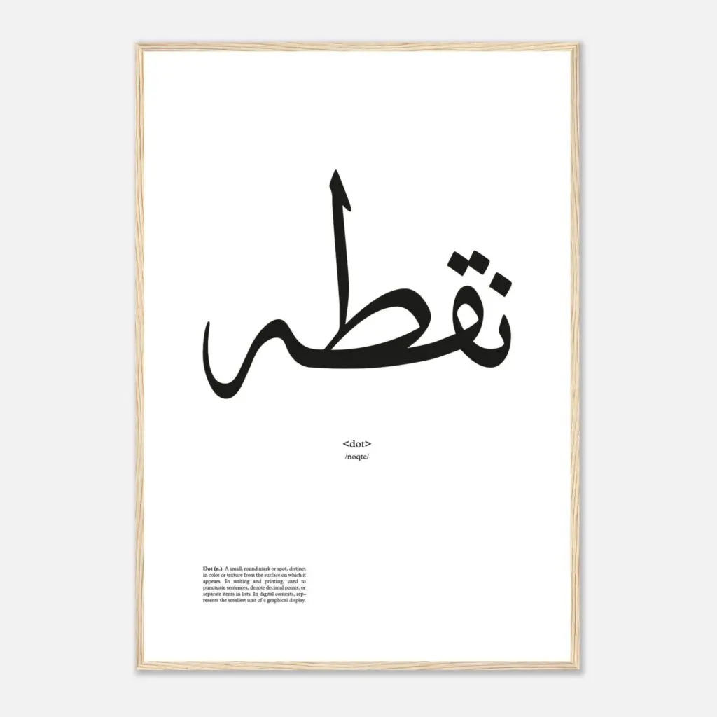 Words dot Art Print Framed