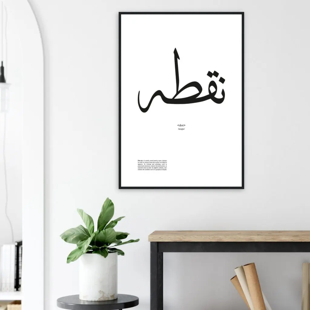 Words dot Art Print Framed