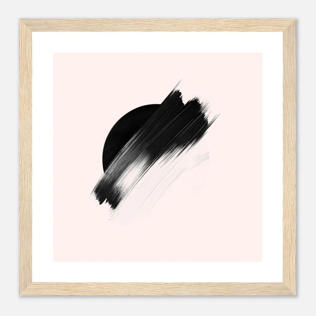 Brushstroke CP Art Print Framed