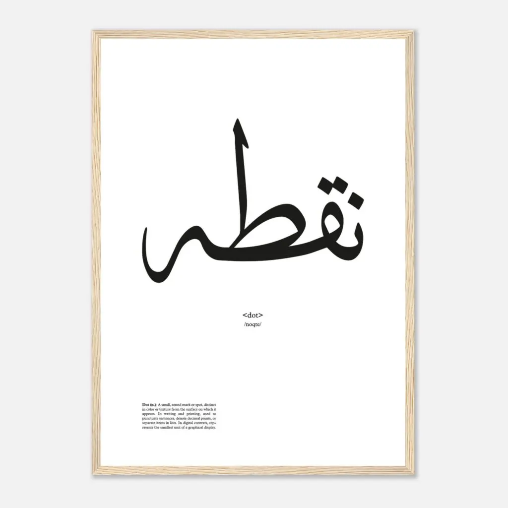 Words dot Art Print Framed