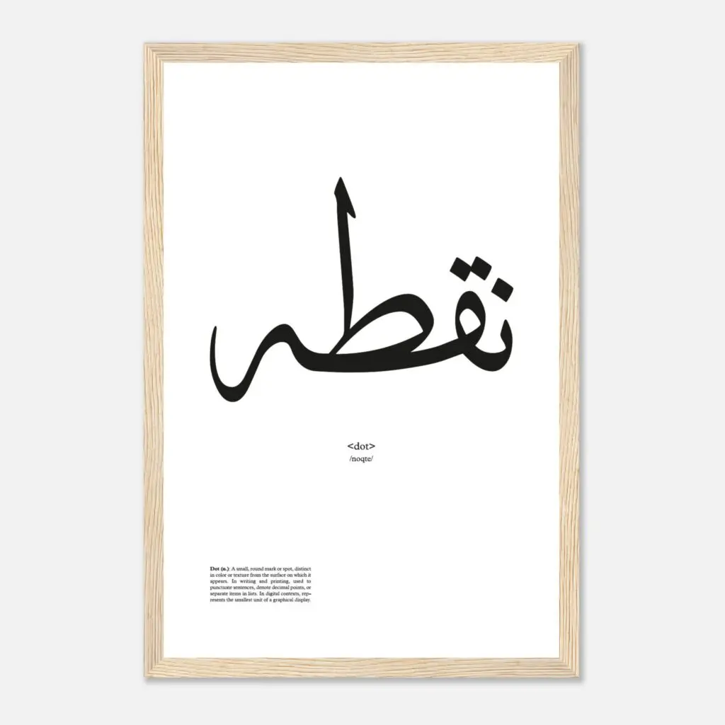 Words dot Art Print Framed