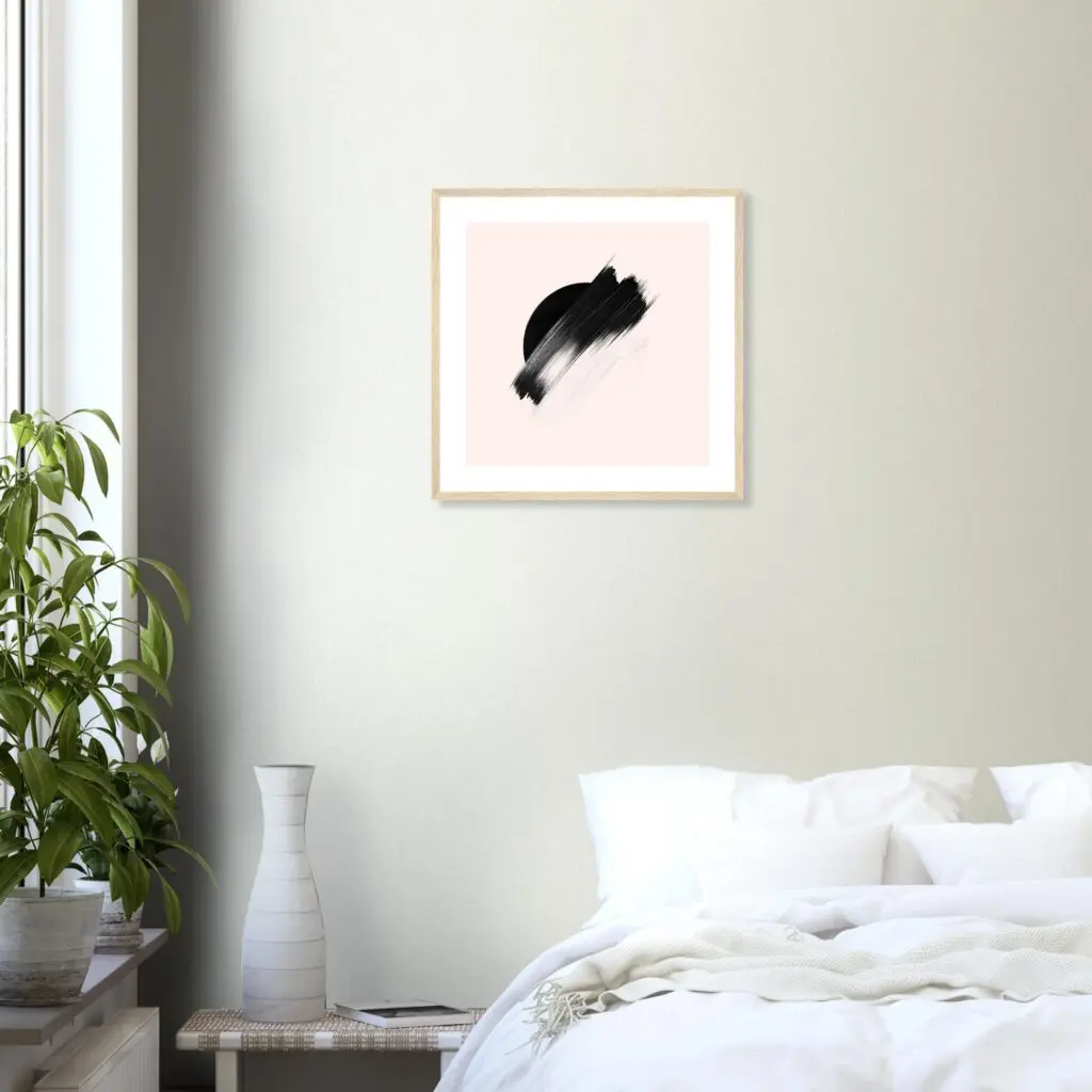 Brushstroke CP Art Print Framed
