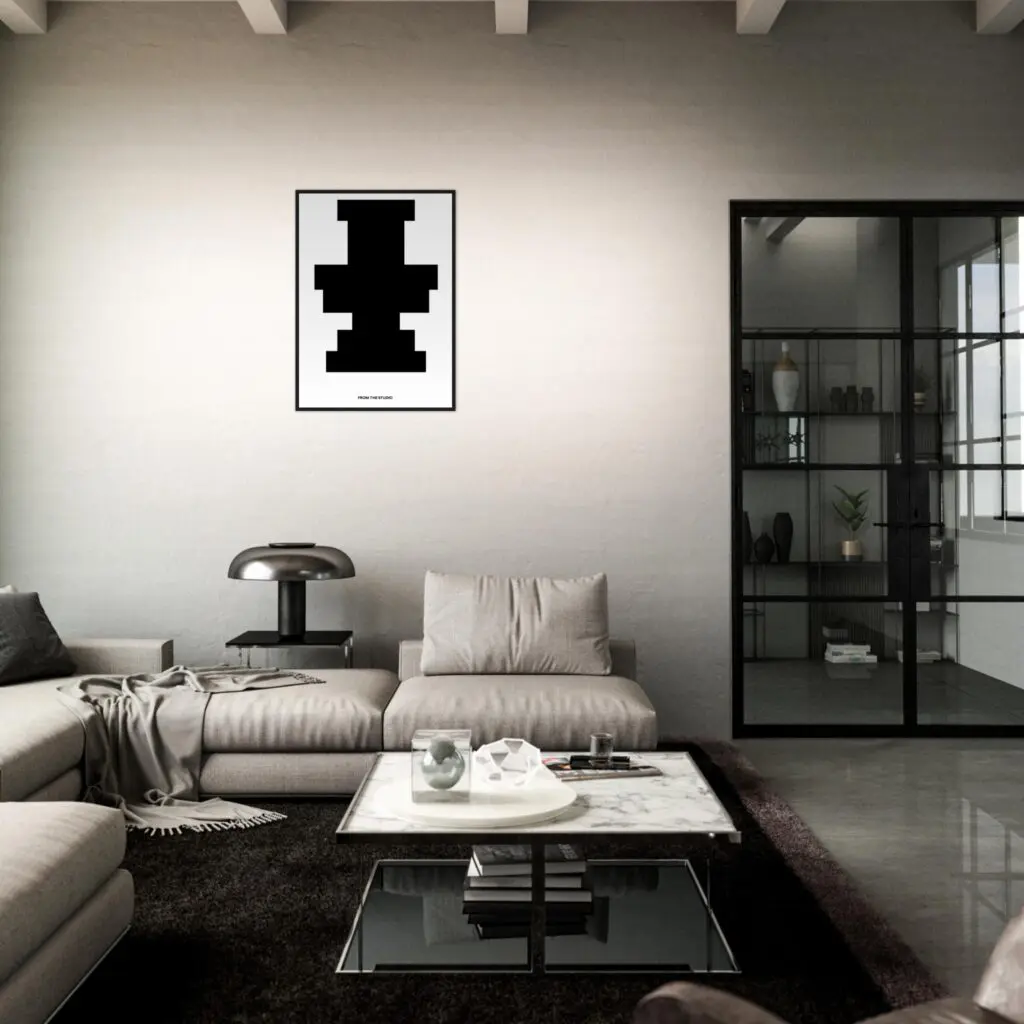 GEOMETRIC B/W ART PRINT FRAME