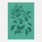 Floralies green C1 Art Print Carta Premium