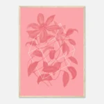 Floralies pink C1 Art Print Framed