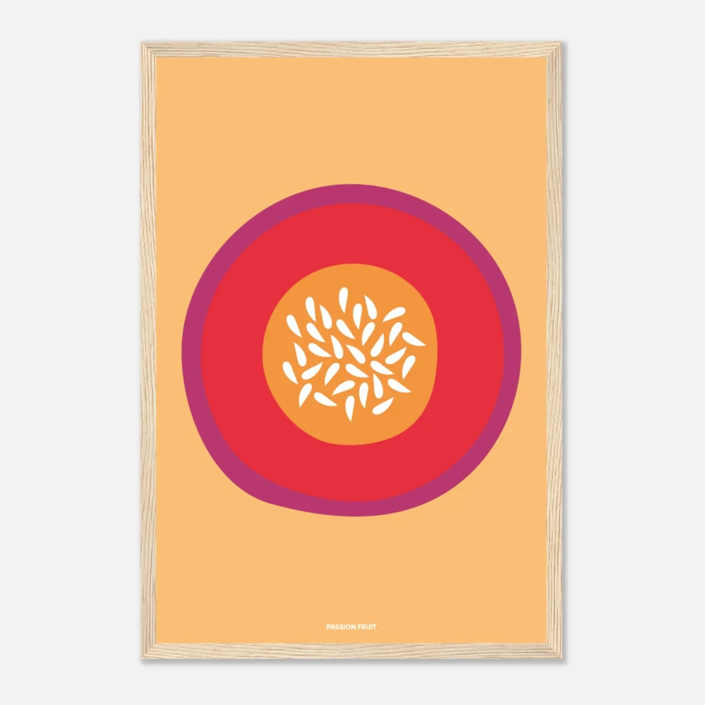 Tutti Frutti passion fruit Art Print Framed