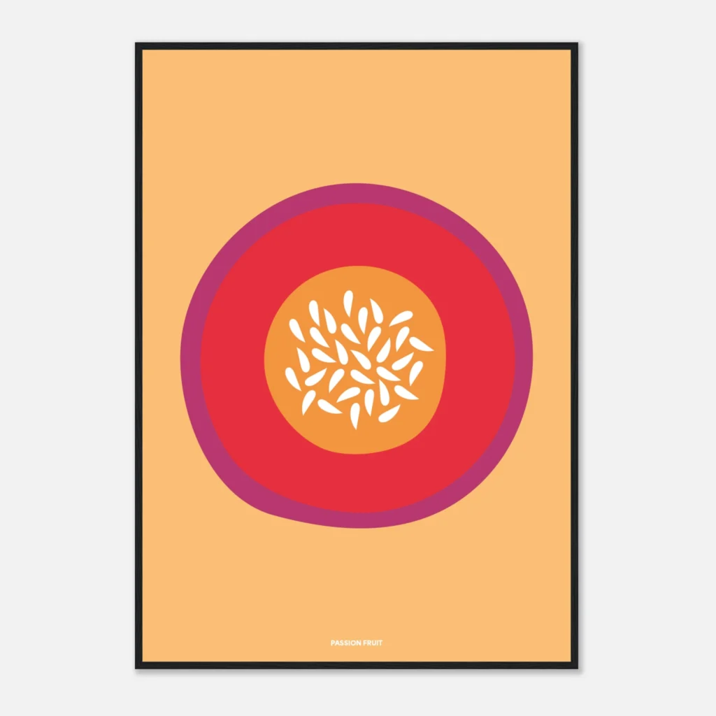 Tutti Frutti passion fruit Art Print Framed