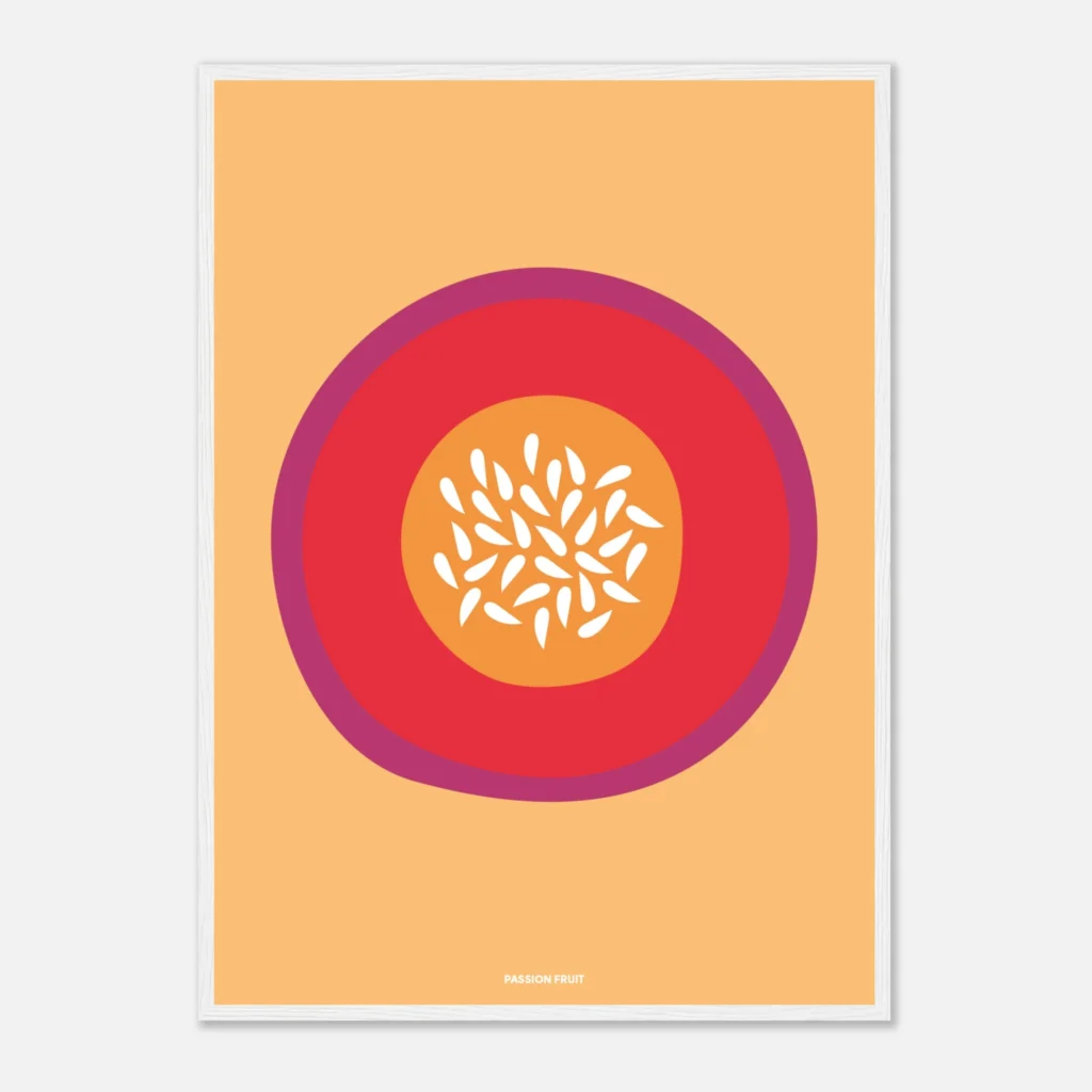 Tutti Frutti passion fruit Art Print Framed