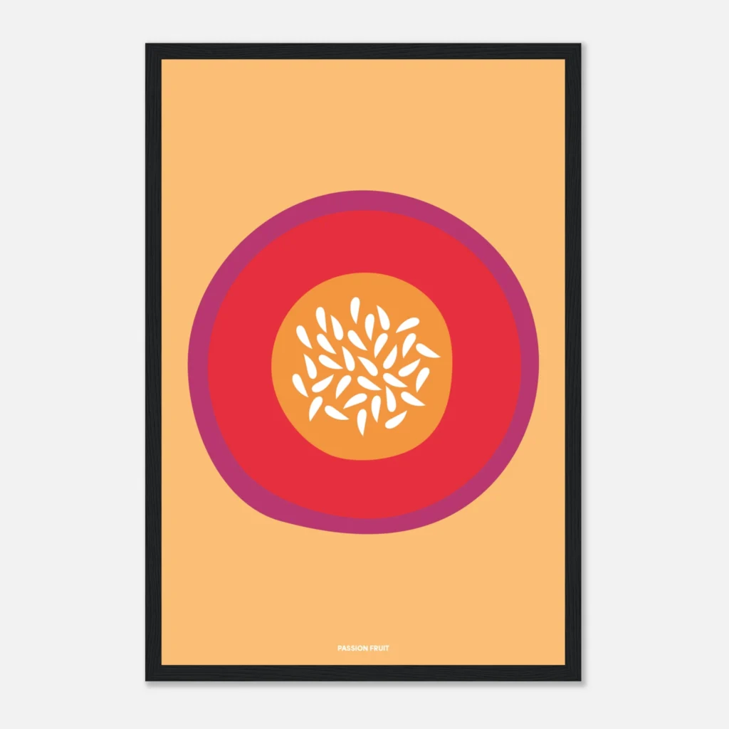 Tutti Frutti passion fruit Art Print Framed