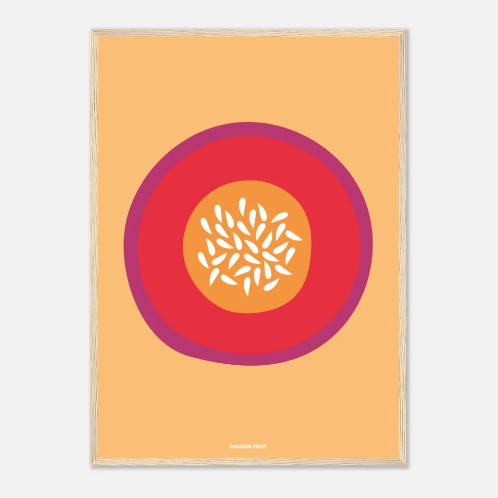 Tutti Frutti passion fruit Art Print Framed