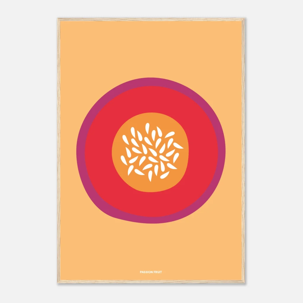 Tutti Frutti passion fruit Art Print Framed