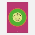 Tutti Frutti kiwi Art Print Carta Premium