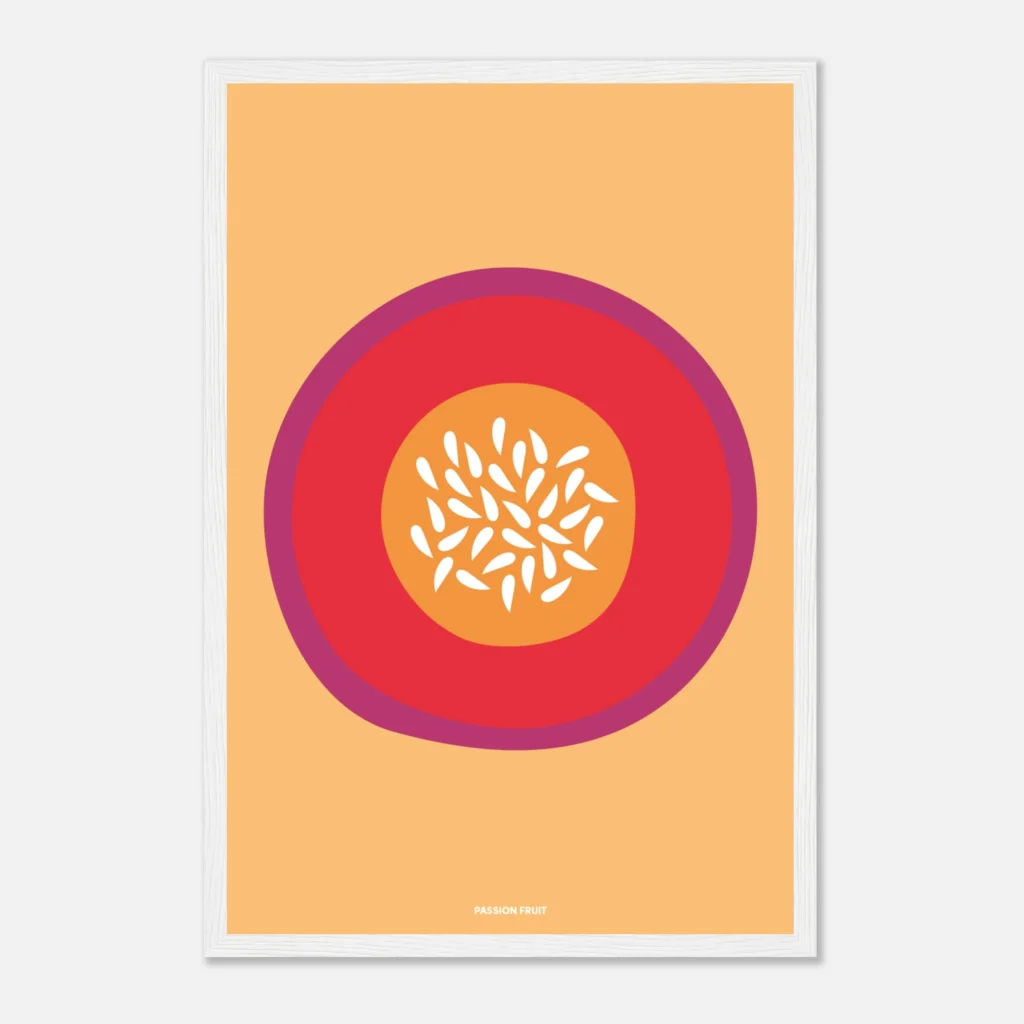 Tutti Frutti passion fruit Art Print Framed