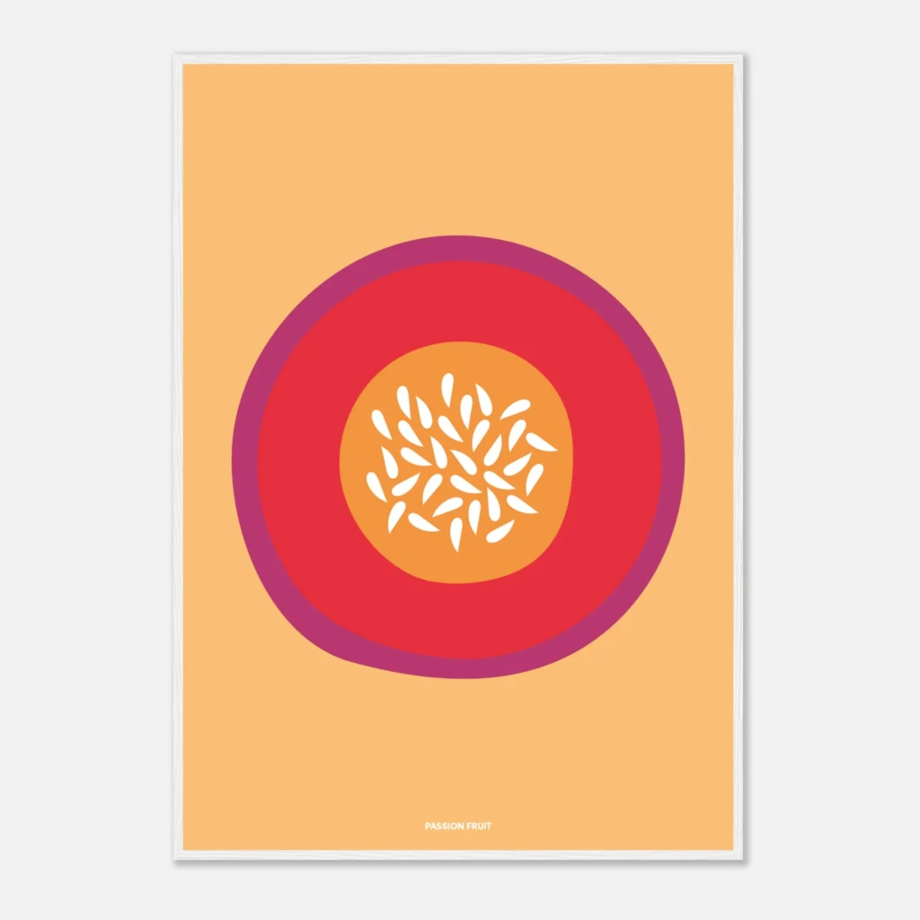 Tutti Frutti passion fruit Art Print Framed